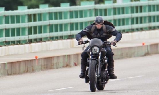 Captain America rides a Harley Davidson Street 750 Bike India