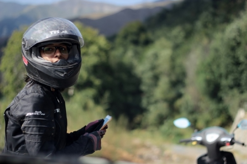 Anam Hashim and the TVS Scooty Zest 110 in Ladakh (6)