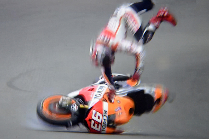 2013, at Netherlands GP, where Marc Marquez took a pretty rough tumble