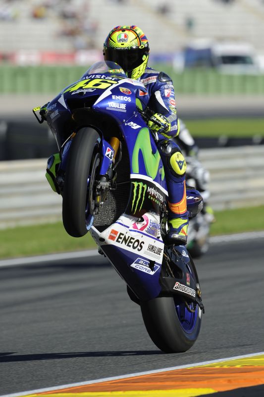 46 ROSSI Valentino ITA Movistar Yamaha MotoGP (Yamaha) action during Moto GP race of the Valence Grand Prix at Valencia Ricardo Tormo circuit from November 6 to 8th 2015 in Spain - Photo Studio Milagro / DPPI