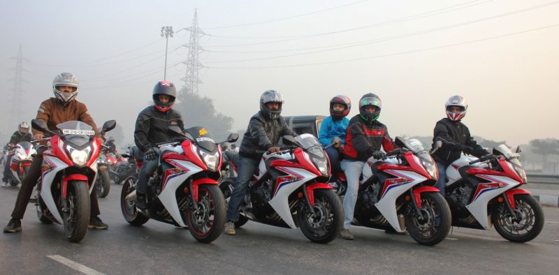 Revving up the CBR 650F for the Winter Big-Bike Weekend Ride web