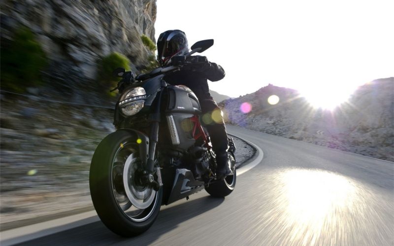 Ducati Diavel motorcycle AHO headlight on in India