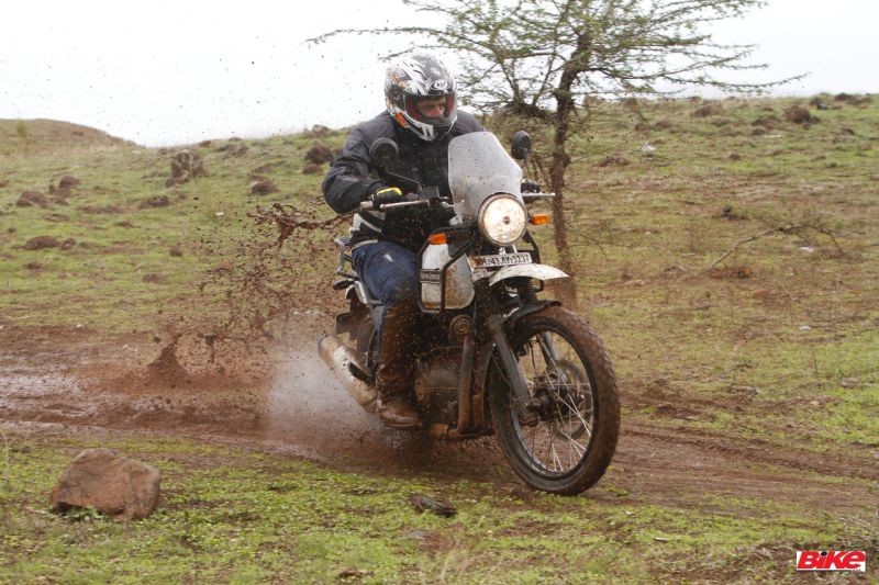 royal enfield white himalayan off roading