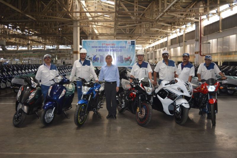 Suzuki motorcycle 3 million in India