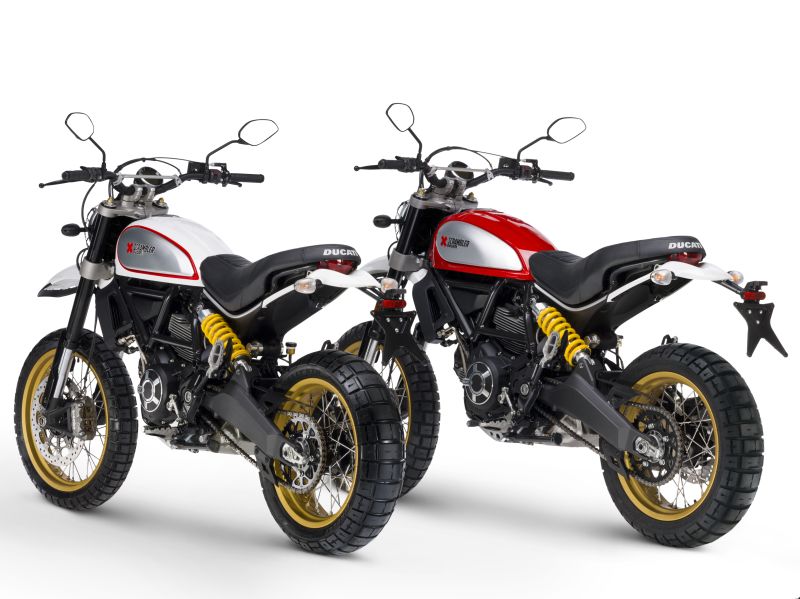 Two choices of colour Ducati Scrambler Desert Sled