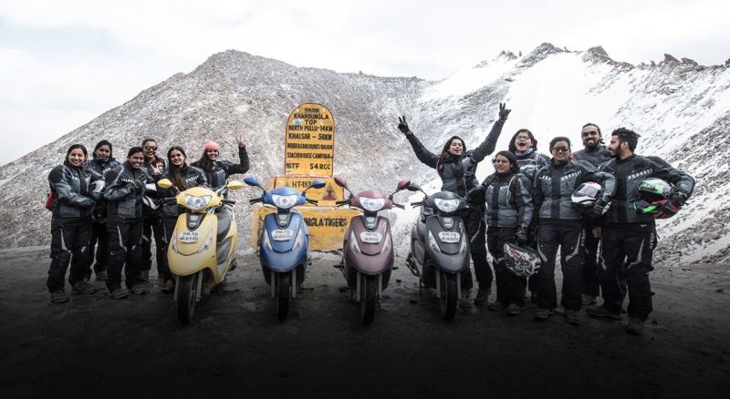 Riders from TVS Himalayan Highs Season 3 celebrating the feeling of power M2