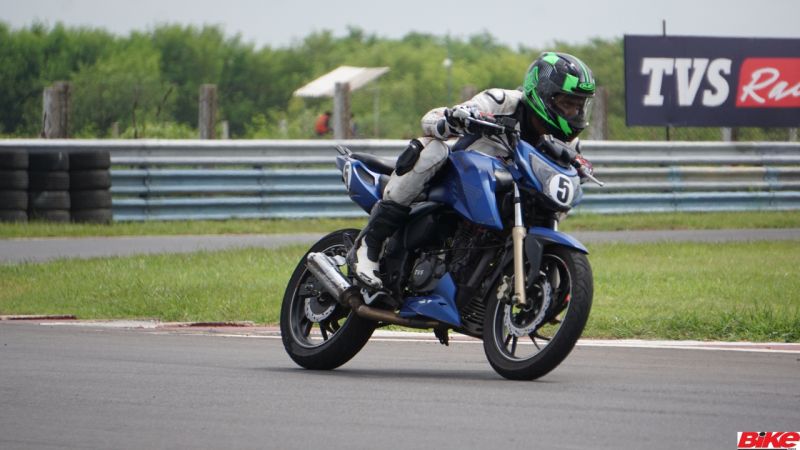 new, bike, india, tvs, young, media, racer, programme, apache, rtr 200 4v, hjc, track, racing, feature