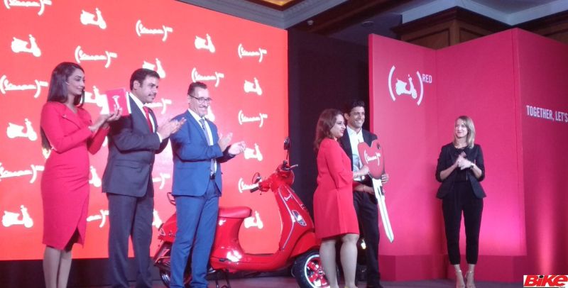 new, bike, india, vespa, red, 125, scooter, launch, aids, news, latest