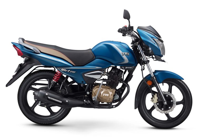 TVS Victor Matte blue-Bike-India-launch-Price-M1