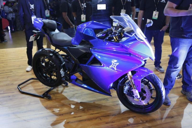 Emflux One Electric Super Bike India at Auto Expo