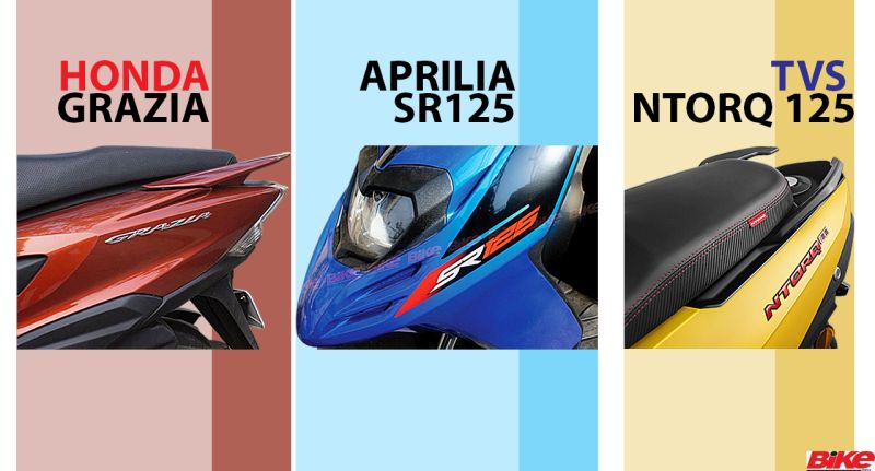 new, bike, india, aprilia, sr125, honda, grazia, tvs, ntorq 125, scooter, comparison, features, specifications, price, news, latest