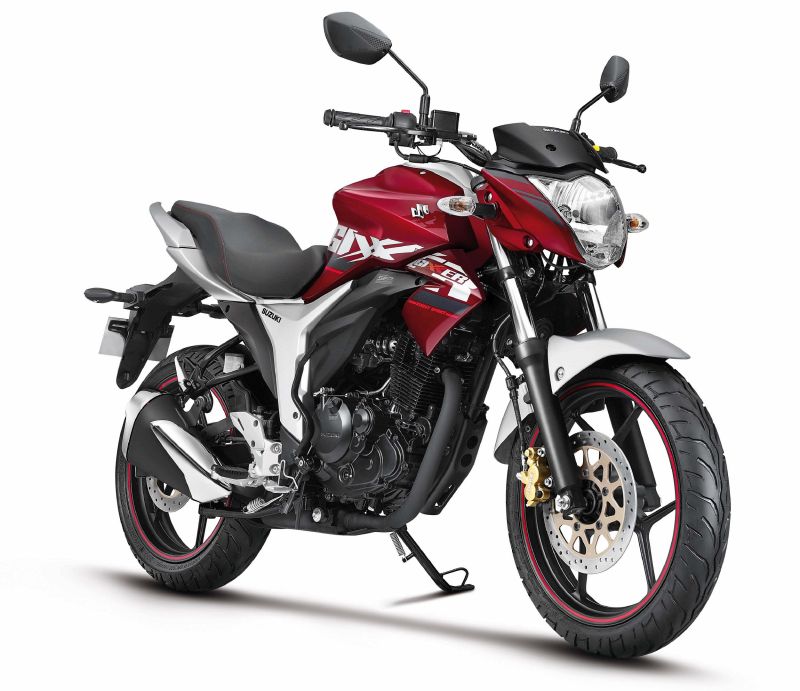 Suzuki Gixxer_Candy Sonoma Red Metallic, Sonic Silver Web