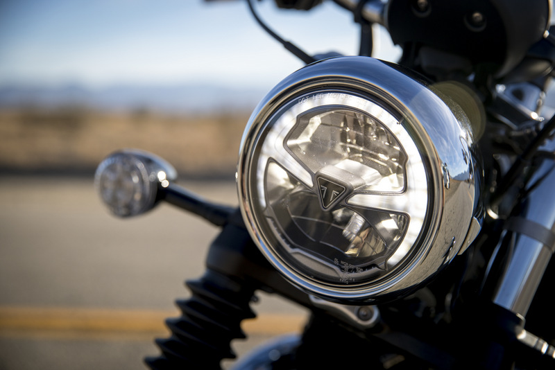 The Halo LED DRL on the Triumph Bonneville Speedmaster is a nice touch