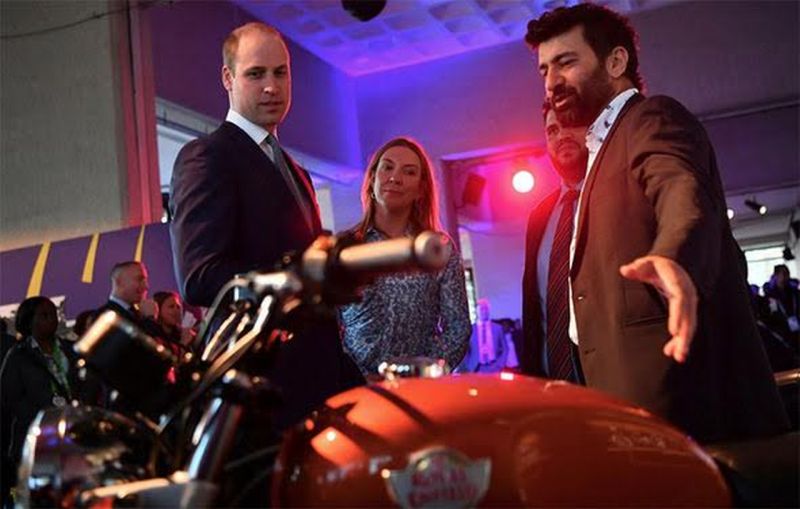 At an event held recently in United Kingdom, Prince William's attention was caught by the Royal Enfield Interceptor 650 Twin