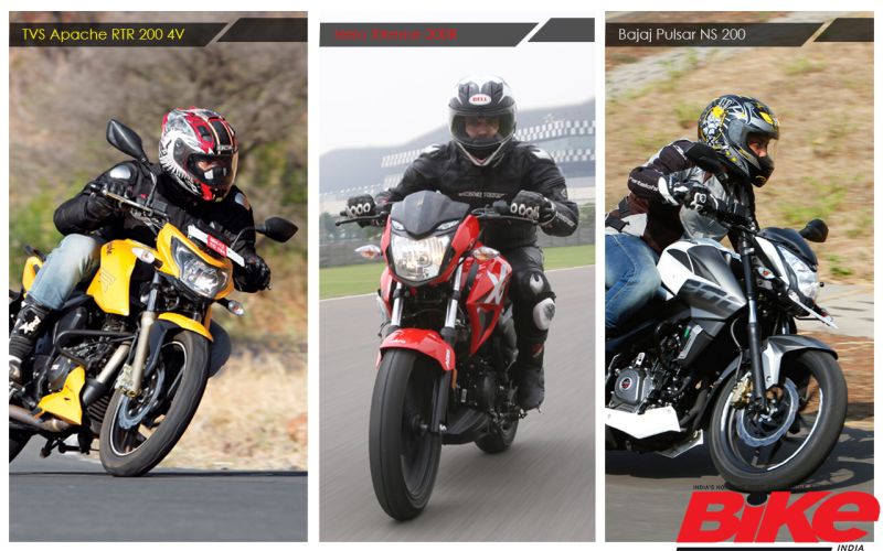 We compare the three contenders in the 200-cc naked motorcycle segment, on paper.