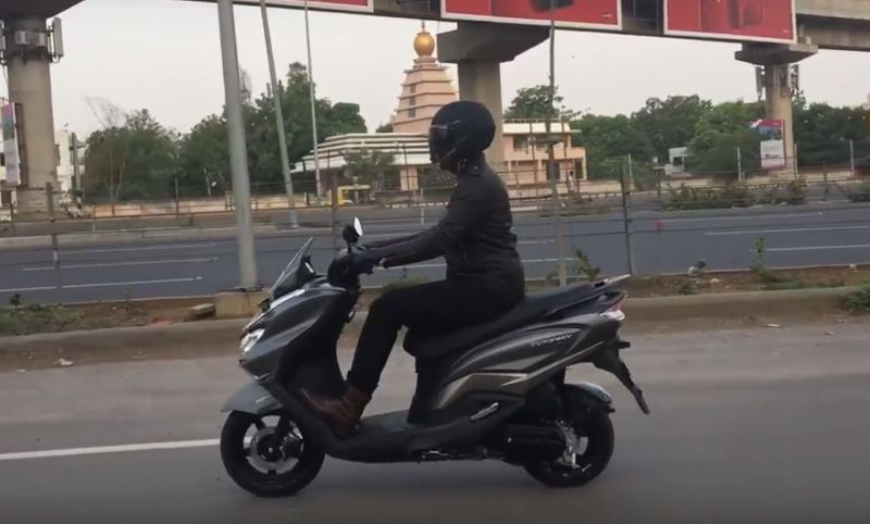 Suzuki Burgman Street 125 was spotted in Gurgaon by youtuber