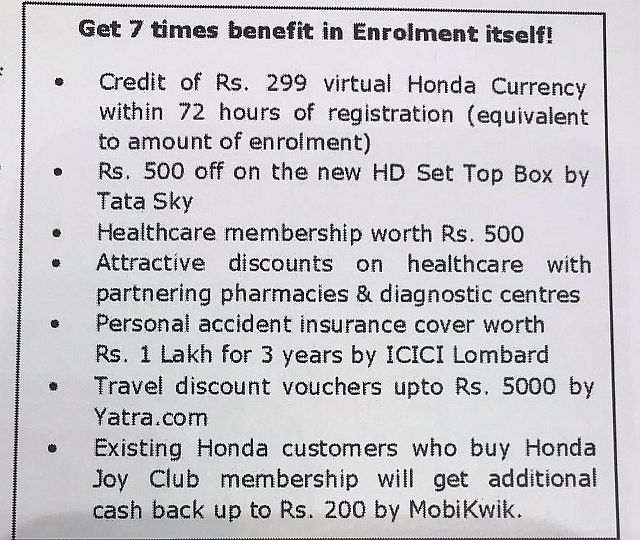 Honda Launches 'Joy Club' Loyalty Program