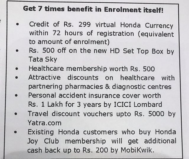 Honda Joy Club Gets Two Lakh+ Members Bike India