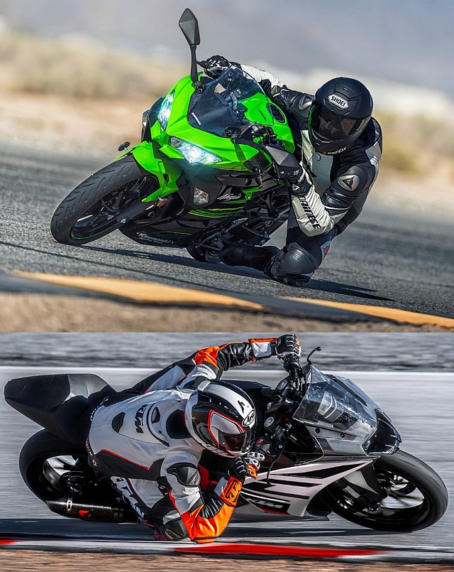 KTM RC 390 and Kawasaki Ninja 400 collage 2 WEB