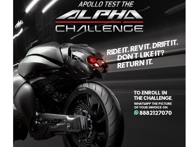 Apollo tyres 30 day cash back offer for motorcycle tyres