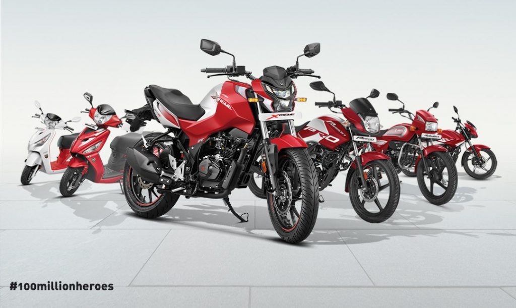 100 million Hero MotoCorp two-wheeler world record