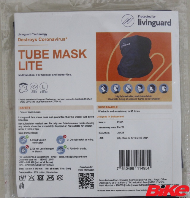 livinguard tube mask review