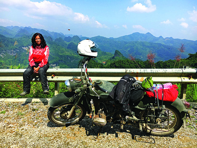 Sangeetha Jairam- motorcycle ride