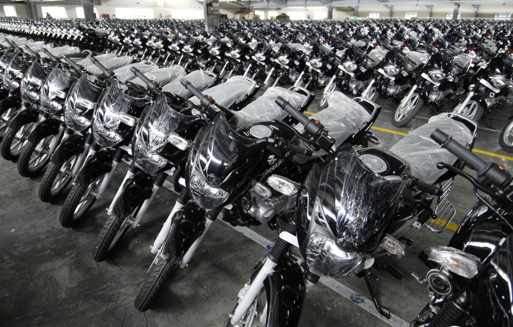Bajaj Pulsars at dockyard